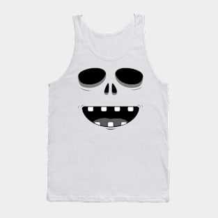 Skull Face Funny Halloween Design Tank Top